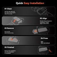 Kit de protection d'écran en verre trempé AG anti-poussière et de film de protection d'objectif de caméra AG PET pour DJI Pocket 3, anti-reflet, installation facile