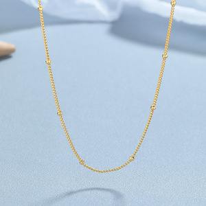 Jachon Minimalistischer Perlenketten-Anhänger aus 925er Sterlingsilber, einzigartiges Design, hochwertige Damenhalskette als Geschenk - Product Image 2