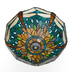 Tiffany kính màu đèn bóng râm, con chuồn chuồn pha lê hạt màu xanh hải quân thiết kế, cho treo trần đèn lịch thi đấu trang trí nội thất Chụp đèn - Product Image 6