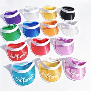 Visera de PVC con Logotipo Personalizado, Gorra Transparente de Plástico con Protección UV Holográfica, Gorra sin Parte Superior <span class=keywords><strong>para</strong></span> Eventos de Verano, Regalo Promocional - Product Image 5