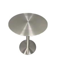 Table Ronde Moderne en Acier Inoxydable pour l'Extérieur, Idéale pour les Cafés, Salles de Réunion, Boutiques de Thé au Lait et de Desserts