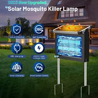 Tueur d'insectes électronique professionnel à énergie solaire, anti-moustiques, anti-insectes, piège à lumière LED, lampe à appât, Katcher, intérieur/extérieur