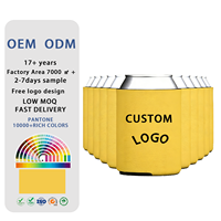 Funda Aislante de Neopreno con Logotipo Personalizado para Latas y Botellas de Cerveza, Impermeable, Plegable, OEM/Venta al Por Mayor Disponible