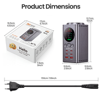 Chargeur sans fil de bureau multi-ports 360W en gros d'usine avec affichage de puissance, compatible avec l'utilisation de la caméra, prises EU/UK/US