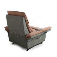 Mikrofaser-Stoff Elektrischer Relaxsessel Einzelsofa mit Kopfstütze für Wohnzimmer Heimeinrichtung