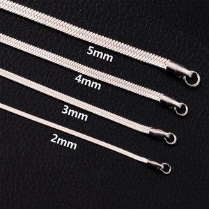 Cadenas de Acero Inoxidable 316L Hipoalergénicas de Moda, Personalizadas al por Mayor, Cadena de Oro de 14k y 18k, Collar Plano con Diseño de Espina de Pescado para Mujer - Product Image 5