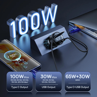 Baseus PD 100W Chargeur de voiture Charge rapide QC4.0 QC3.0 PD 3.0 Charge rapide pour iPhone 15 14 13 12 11 Pro Max Samsung XiaoMi Téléphone