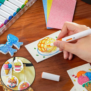 Kit de peinture 3D à texture éponge magique avec stylos à dessin à bulles Projets d'art créatif pour enfants - Product Image 4