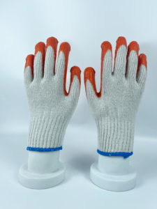Guantes de Trabajo Recubiertos de Látex Naranja, Antideslizantes, Duraderos y de Seguridad - Product Image 3