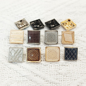 Nút Nhà Máy Biểu Tượng Tùy Chỉnh 12Mm Hình Chữ Nhật Kim Loại May Nút 4 Phần Nhấn Nút Mô Hình Trên Kẽm Hợp Kim Cho Thobe <span class=keywords><strong>Kurta</strong></span> Quần Áo - Product Image 2