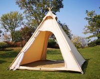 Coton imperméable empereur extérieur portable glamping maison de camping de luxe glamping yourte cloche tente
