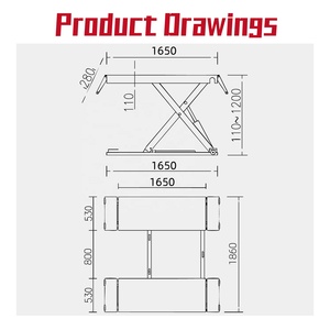 ANGE RHEAS - Pont élévateur à ciseaux ultra-plat de 3,5 tonnes - Sans fossé, étanche et à haute étanchéité, multicolore pour la réparation automobile - Product Image 4