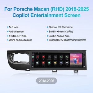 หน้าจอแอนดรอยด์มัลติมีเดียขนาด 14.5 นิ้ว รุ่นใหม่ สำหรับรถยนต์ Porsche Macan พวงมาลัยขวา ปี 2018-2025 ระบบความบันเทิงสำหรับผู้โดยสาร วิทยุติดรถยนต์ - Product Image 4