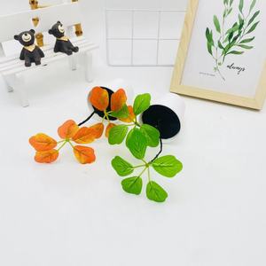 Planta Bonsái Artificial Paulon de 15 cm de Alto, Maceta de Espuma Verde Naranja, Decoración Moderna para Interiores, Accesorios de Fotografía - Product Image 4