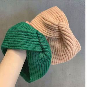 Serre-têtes d'hiver en tricot élastique pour femmes, accessoires pour cheveux, nœuds, vente en gros, serre-têtes de luxe au crochet pour filles et dames - Product Image 1