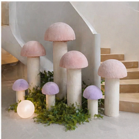 Décoration personnalisée de champignons géants pastel, accessoire de champignon fantaisie surdimensionné pour mariage, fête, vitrine de centre commercial