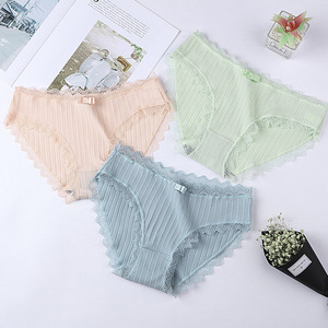 Venta Directa de Fábrica: Bragas Transpirables de Tiro Medio para Mujer, Estilo Japonés, 95% Algodón, con Encaje en la Entrepierna, Sexys, para Uso Diario, para Chicas - Product Image 3