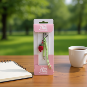 Llavero LlaverO de Fresa Tejido a Crochet, de Aleación de Zinc, Portátil, Regalo Promocional - Product Image 2