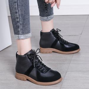 Zapatos Deportivos de Mujer Talla Grande, Estilo Casual Británico para Primavera y Otoño, con Cordones, de Cuero Genuino, Botines Modernos - Product Image 5