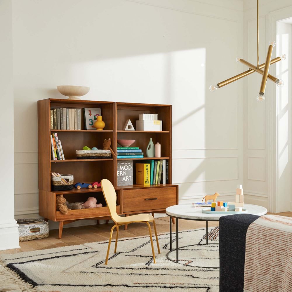 Simple Kids Furniture Multi-layer Small Solid Wood Bookshelf Storage Cabinet Children shelf