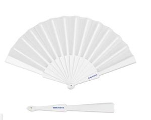 Abanicos Plegables de Poliéster de 33 cm, Abanicos Personalizables con Logotipo, Abanicos en Blanco para Sublimación - Product Image 2