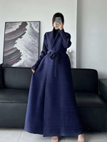 Abaya pour femmes de style moyen-oriental Miyake, design estival, grande taille, couleur unie, polyester, traditionnelle, décontractée, plissée, longueur cheville
