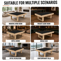 Table de billard moderne 2-en-1 en gros, 7ft 8ft, table de billard et de salle à manger personnalisée, design peu encombrant pour la maison