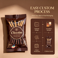 Bolsa de Embalaje Personalizada con Sellado Trasero, Reciclable, de Plástico, Aluminio y Mylar, para Snacks Comestibles, Chocolate, Nueces, Barras de Proteína y Energía