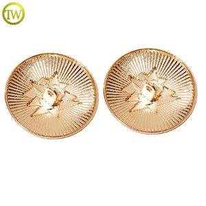 Giacca su misura bottoni occidentali placcato oro goffrato logo borchie in metallo cucito con gambo bottoni <span class=keywords><strong>per</strong></span> <span class=keywords><strong>cappotto</strong></span> - Product Image 3