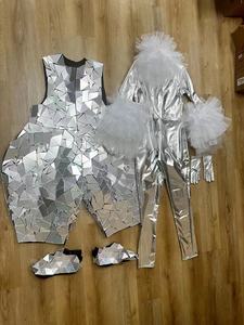 2025 अनुकूलित उच्च गुणवत्ता वाले दर्पण फेस खरगोश बन्नी कला सूट सिल्वर लेन कोस्प्ले पोशाक प्रदर्शन प्रतिभा फैशन शो - Product Image 6