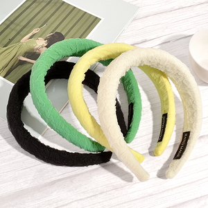 2022 New Wholesale Wrinkle Summer Surface <strong>Cool</strong> <strong>Hair</strong> <strong>Accessories</strong> Girls Colorful <strong>Hair</strong> Bands Sponge Headband - Product Image 2