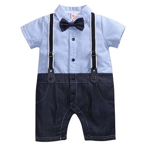 Vente en gros de combinaisons Western à manches courtes et à manches longues avec nœud papillon <span class=keywords><strong>ensemble</strong></span> de costumes formels pour bébés garçons pour les mariages BBRS-006 - Product Image 3