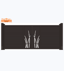 Usine solide de portes de villa de sécurité personnalisées jardin <span class=keywords><strong>en</strong></span> aluminium conception de porte battante de villa de découpe laser automatique - Product Image 1