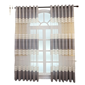 MOQ basso moderno di lusso del ricamo grigio <span class=keywords><strong>tende</strong></span> in tessuto e <span class=keywords><strong>tende</strong></span> per il salone - Product Image 6