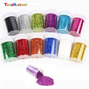 สไลม์สีสันสดใส ผงกลิตเตอร์สีสันสดใส 20 กรัม ขวดเลเซอร์กลิตเตอร์สำหรับตกแต่งเล็บ - Product Image 2