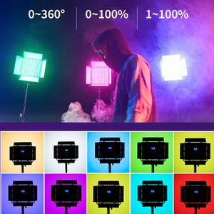 RGB Photo Studio Light on <strong>Camera</strong> for Game Live Video Lighting Portable Recording Photography <strong>LED</strong> Panel Lamps 50W - Product Image 2