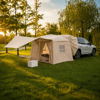 Tente de hayon gonflable pour SUV 380x230cm en tissu Oxford 210D, abri de camping arrière de voiture, colonne d'air en PVC haute résistance, portable et légère