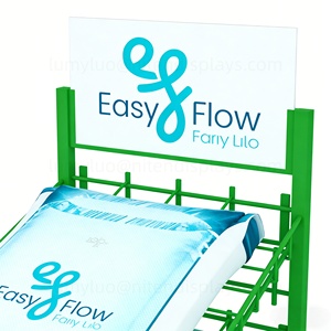 Exhibidores Comerciales de Almacenamiento de Almohadas de Múltiples Niveles, Estante de Metal para Piso con Cestas de Malla Metálica para Tiendas de Textiles para el Hogar - Product Image 5