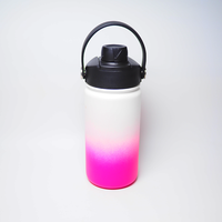Bouteille d'eau isotherme en acier inoxydable 350 ml, légère, écologique, réutilisable, avec bec verseur torsadé premium et couvercle breveté amovible