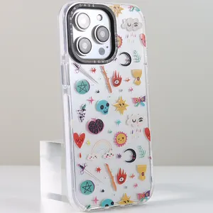 TPU PCTPEバンパーレンズフレームバックカバーfor3Dプリントiphone 11 12 13 14 15 pro max plus電話ケース