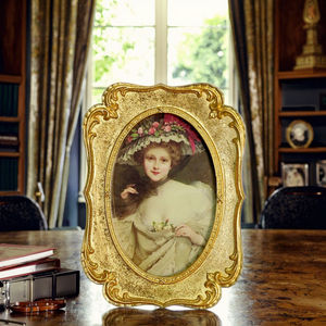 Marco de fotos en relieve Retro de estilo europeo colgante de pared tallado de lujo Marco de resina <span class=keywords><strong>P</strong></span> para decoración de pared de alojamiento en casa - Product Image 4