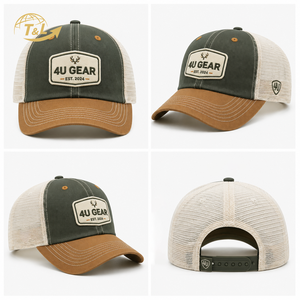 Gorra Trucker de Malla con Bordado 3D Personalizado, Etiqueta Privada 4U BSCI, 6 Paneles, Doble Fila de Broches, Ajustable, Unisex, Marca Personalizada - Product Image 6