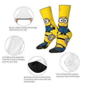 <span class=keywords><strong>Calcetines</strong></span> con Estampado de <span class=keywords><strong>Minions</strong></span> - Impresión Digital Personalizada de 360 Grados - Product Image 3