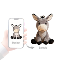 Animaux en peluche personnalisés pour enfants, jouets en peluche doux, vente en gros, broderie de logo de marque, cerf en peluche, alpaga et mule