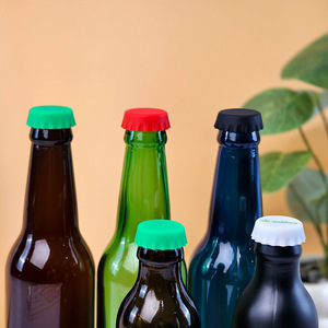 Bouchons de bouteille en silicone réutilisables, couvre-bouteilles de bière, bouchons d'étanchéité universels pour les bouteilles de soda, de vin et de boissons - Product Image 2