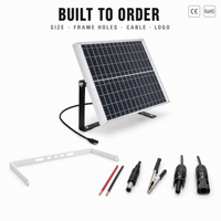 Panneau solaire monocristallin en verre en gros 5W 10W 20W 30W 40W 50W 60W 80W 100W Module PV 12V 18V 24V pour la charge de batterie 12V
