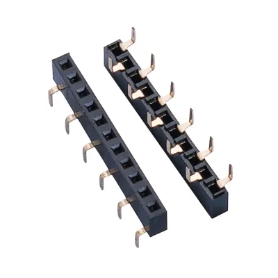 2.54mm pitch 2-40 pin single row PCB bottom entry female header connector