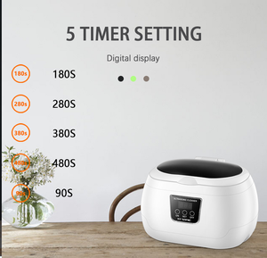 SONIC 600ml Portable Ultrasonic <b>Washing</b> <b>Machine</b> <b>Mini</b> Cleaner 600ml Capacity Ideal for Cleaning Jewelry Glasses and Utensils. Dig - Product Image 6