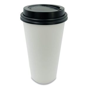Couvre-gobelets en polystyrène noir Boardwalk, capacité de 10 oz à 20 oz, 1 000/carton - Product Image 3