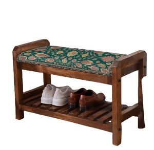<span class=keywords><strong>Panca</strong></span> scarpiera in legno stretta per ingresso con cuscino - Product Image 1